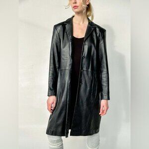 Celestino Women’s Genuine Leather Trench Coat – Size L – Made in Italy